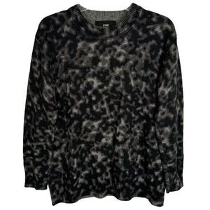 LINE Braden Black Baby Wool Sweater Size Small Cashmere‎ Yak Pullover Preppy